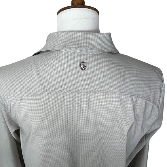 KÜHL Sojourn Hiking Long Sleeve Shirt Light Khaki UPF 30 Lightweigh Size Small - Picture 5 of 12